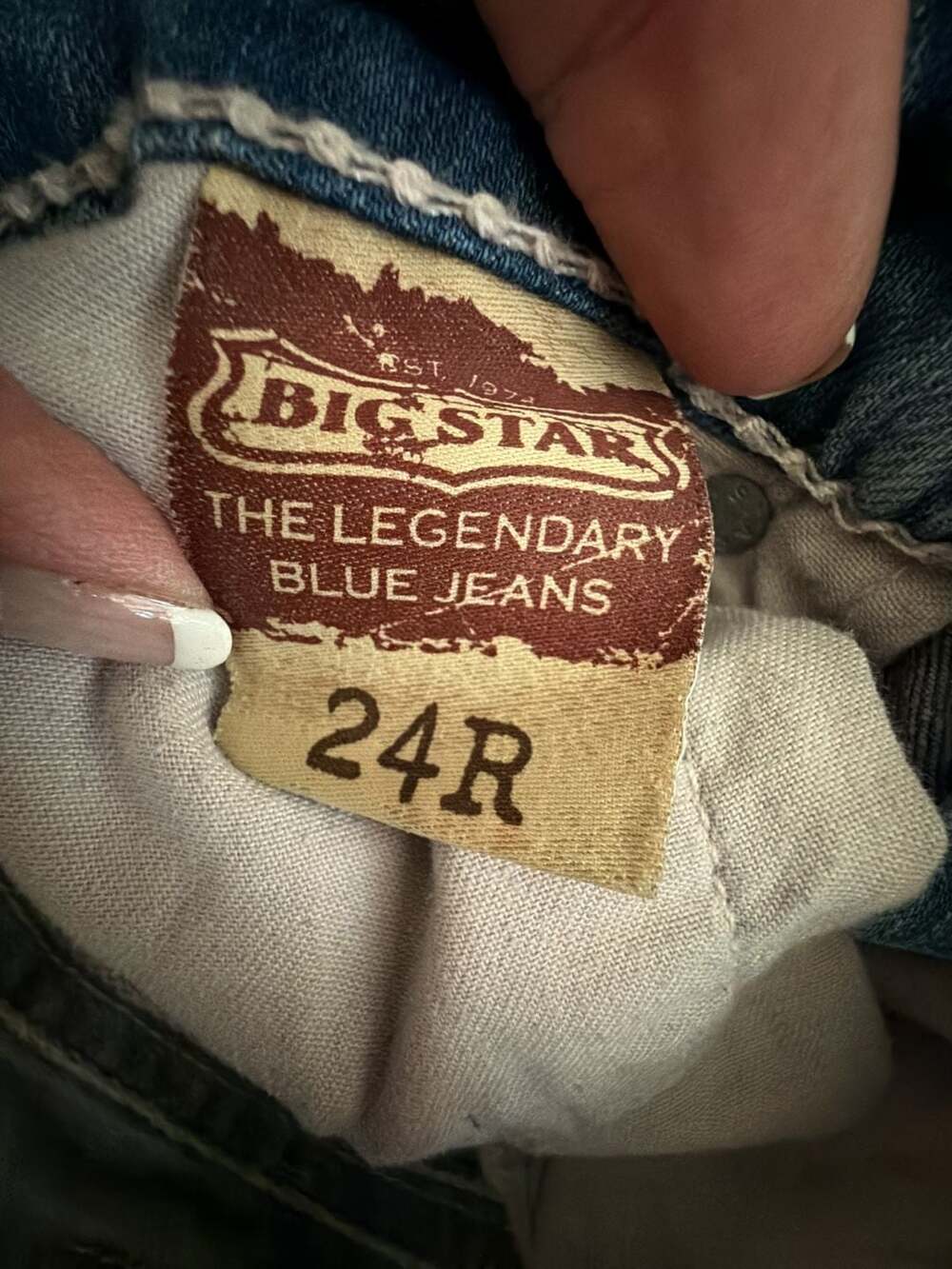 264 Big Star Vintage Collection Jenae Distressed Denim Jeans Size 24R - Picture 6 of 6